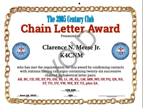Chain Letter cert